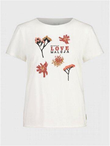 Maloja T-Shirt PadolaM 35402-1-8585 Bílá Regular Fit