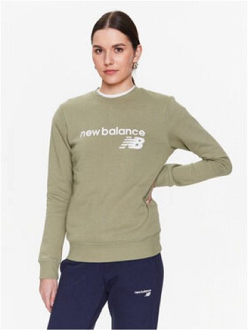 New Balance Mikina Classic Core WT03811 Zelená Relaxed Fit