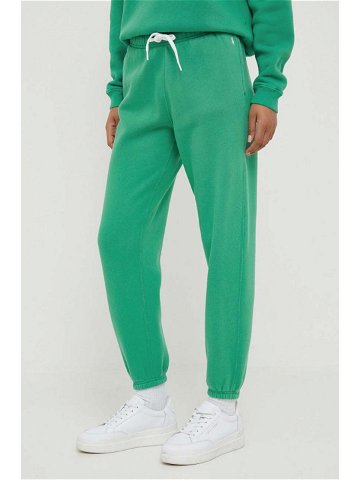 Tepláky Polo Ralph Lauren zelená barva hladké 211891560