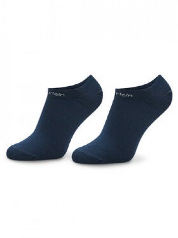 Calvin Klein Sada 2 párů dámských nízkých ponožek 701218774 Tmavomodrá