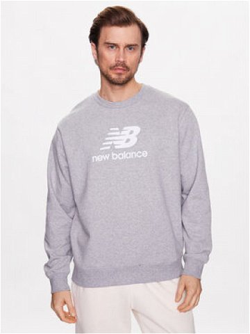 New Balance Mikina MT31538 Šedá Relaxed Fit