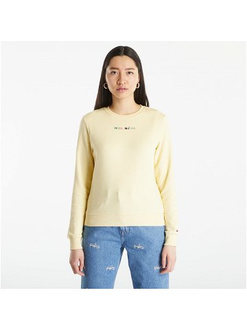 Tommy Jeans Regular Color Serif Sweatshirt Yellow