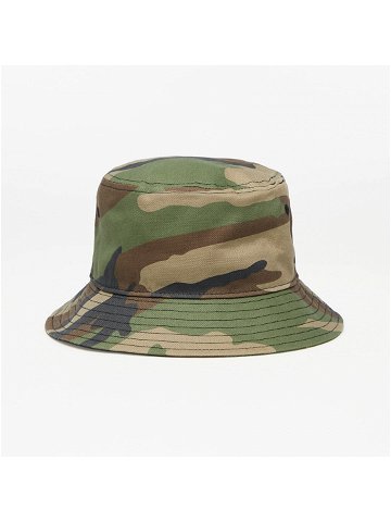 New Era Patterned Tapered Bucket Hat Woodland Camo
