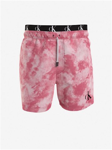 Růžové batikované pánské plavky Calvin Klein Underwear