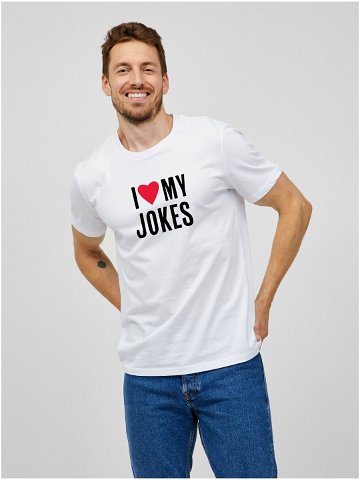 Bílé pánské tričko ZOOT Original I love my jokes