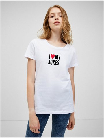 Bílé dámské tričko ZOOT Original I love my jokes