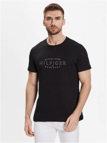 Tommy Hilfiger T-Shirt Curve Logo MW0MW30034 Černá Slim Fit
