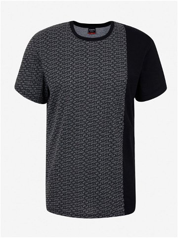 Černé pánské vzorované tričko SAM 73 Paul