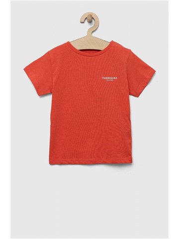 Dětské bavlněné tričko zippy oranžová barva s potiskem