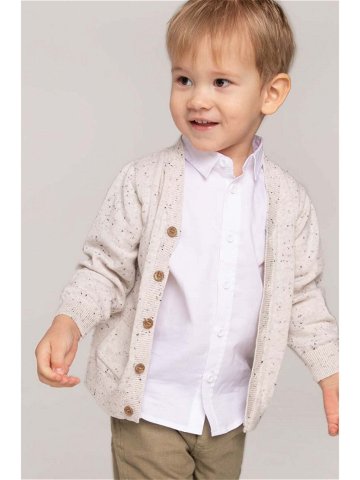 Dětská bavlněná košilka Coccodrillo bílá barva