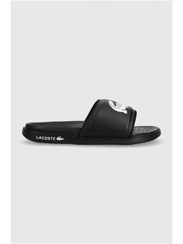 Pantofle Lacoste CROCO DUALISTE dámské černá barva 43CFA0040