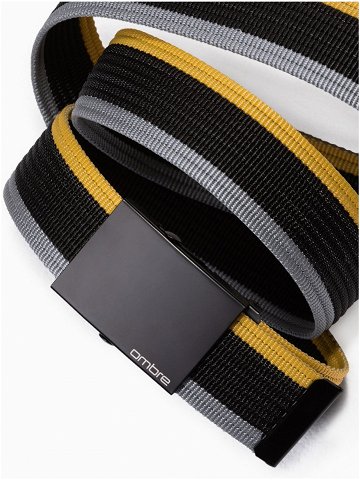 Žluto-černý pánský pruhovaný pásek Ombre Clothing