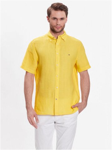 Tommy Hilfiger Košile Pigment Dyed MW0MW30916 Žlutá Regular Fit