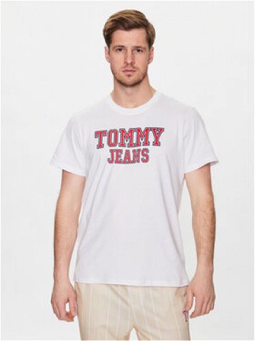 Tommy Jeans T-Shirt Essential DM0DM16405 Bílá Regular Fit