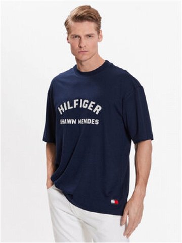 Tommy Hilfiger T-Shirt Archive MW0MW31189 Tmavomodrá Relaxed Fit