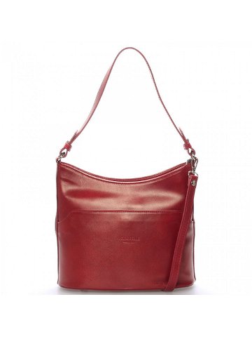 Červená kožená kabelka přes rameno ItalY Lydia