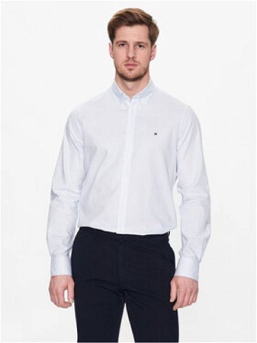 Tommy Hilfiger Košile Oxford Print MW0MW30634 Bílá Slim Fit
