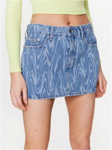 Tommy Jeans Džínová sukně Sophie Micro Mini DW0DW15631 Modrá Regular Fit