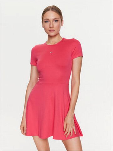 Tommy Jeans Každodenní šaty Essential DW0DW15680 Růžová Regular Fit