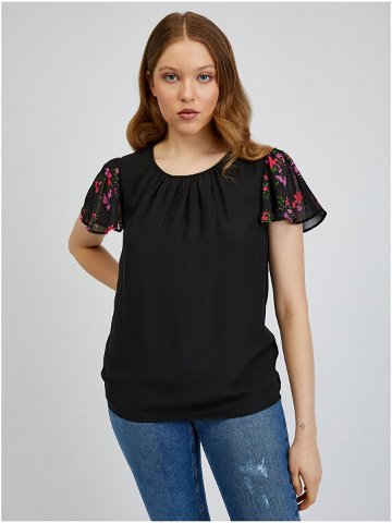Černé dámské vzorované tričko ORSAY
