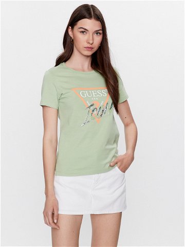 Guess T-Shirt Icon W3GI46 I3Z14 Zelená Regular Fit