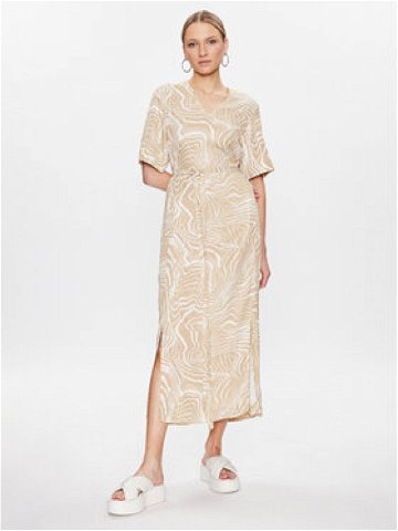 Calvin Klein Každodenní šaty Wave Print K20K205222 Béžová Regular Fit