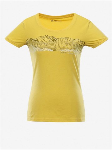 Dámské rychleschnoucí triko ALPINE PRO DAFOTA žlutá