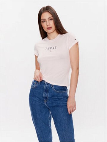 Tommy Jeans T-Shirt Essential Logo DW0DW15749 Růžová Regular Fit