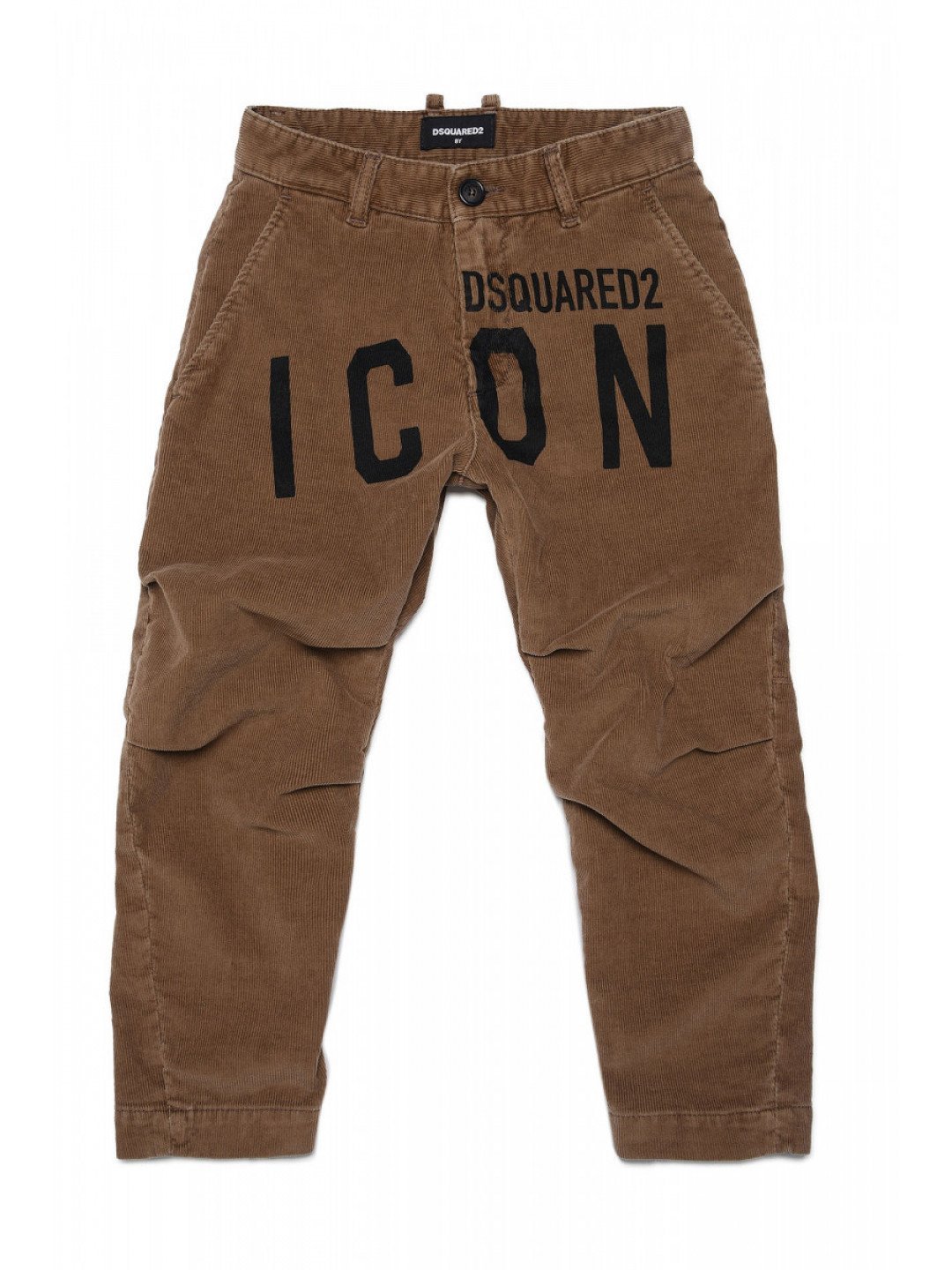 Kalhoty dsquared2 icon trousers hnědá 8y