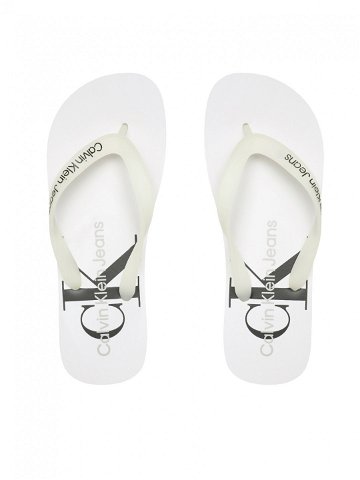 Calvin Klein Jeans Žabky Beach Sandal Monogram Tpu YM0YM00838 Bílá