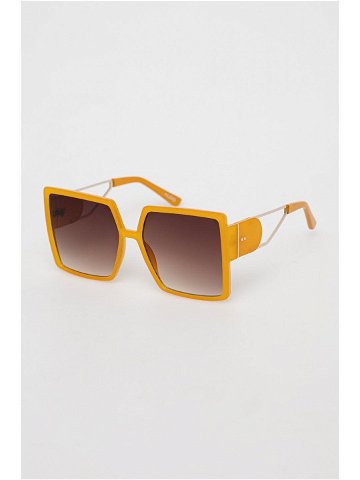 Sluneční brýle Aldo Annerelia dámské žlutá barva