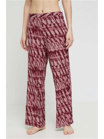 Pyžamové kalhoty Calvin Klein Underwear dámské fialová barva