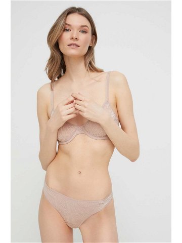 Podprsenka Calvin Klein Underwear béžová barva 000QF7103E