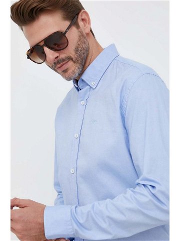 Bavlněná košile BOSS regular s límečkem button-down