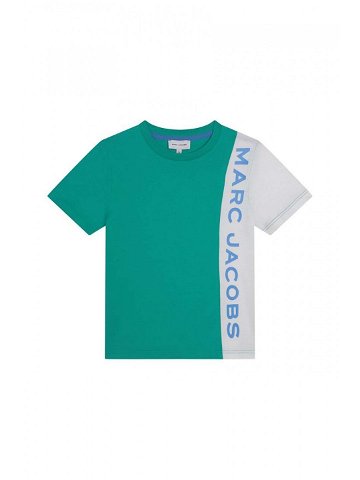 Dětské bavlněné tričko Marc Jacobs zelená barva s potiskem