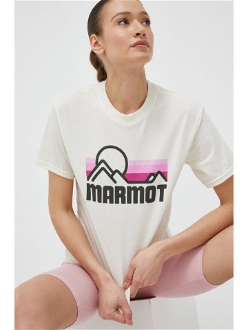 Tričko Marmot béžová barva