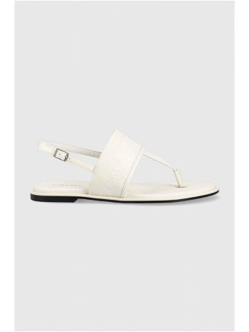 Sandály Calvin Klein dámské bílá barva HW0HW01536