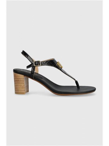 Kožené sandály Lauren Ralph Lauren Westcott II černá barva 802904280001