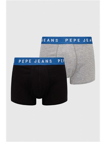 Boxerky Pepe Jeans 2-pack pánské černá barva