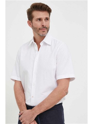 Košile BOSS ORANGE bílá barva regular s klasickým límcem 50489351
