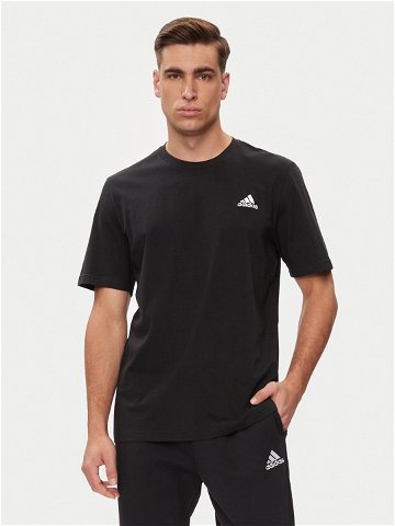 Adidas T-Shirt Essentials Single Jersey Embroidered Small Logo T-Shirt IC9282 Černá Regular Fit