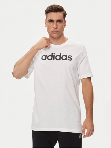 Adidas T-Shirt Essentials Single Jersey Linear Embroidered Logo T-Shirt IC9276 Bílá Regular Fit