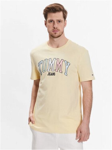 Tommy Jeans T-Shirt College Pop DM0DM16401 Žlutá Regular Fit