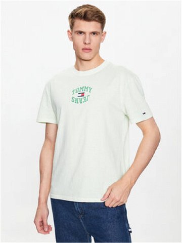Tommy Jeans T-Shirt Arched DM0DM16227 Zelená Regular Fit