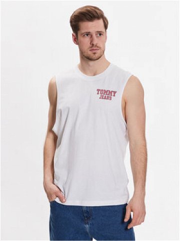 Tommy Jeans Tank top Basketball DM0DM16307 Bílá Relaxed Fit
