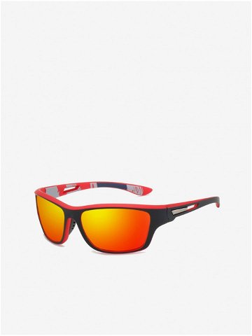 Červeno-černé sportovní polarizační sluneční brýle VeyRey Gustav