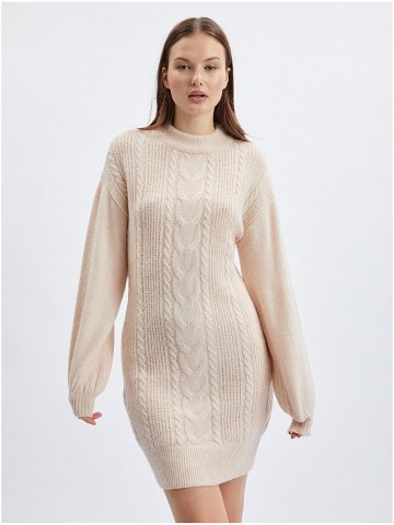 Béžové dámské svetrové šaty ORSAY