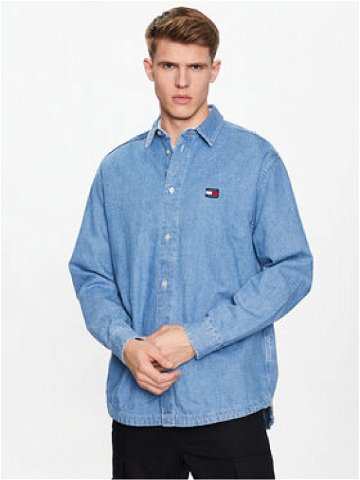 Tommy Jeans džínová košile DM0DM15932 Modrá Skater Fit