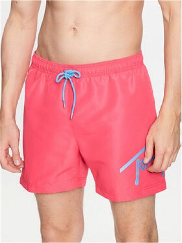 Tommy Jeans Plážové šortky UM0UM02862 Růžová Slim Fit