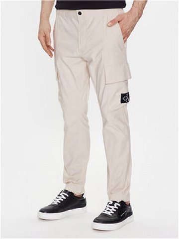 Calvin Klein Jeans Kalhoty z materiálu J30J322922 Béžová Skinny Fit